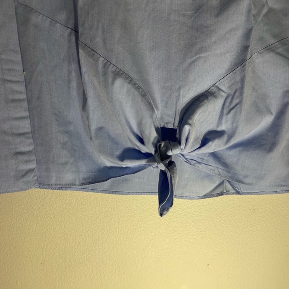 ZARA blue blouse with knot in the front - Picture 3 of 6